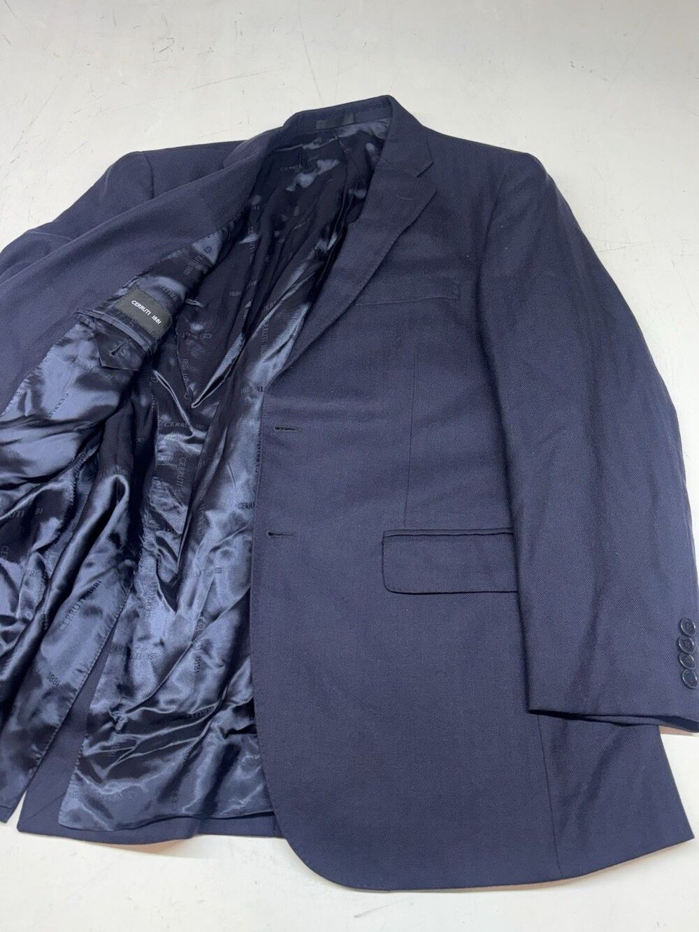 Cerruti 1881 Men’s 42R Blue Blazer 100% Wool 2 Button Sport Coat Double Vented